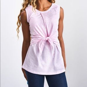 Latched Mama Front Knot Nursing Tank in Pink